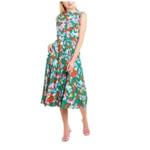 J CREW Pleated Shirtdress in Confetti Floral (size 00)